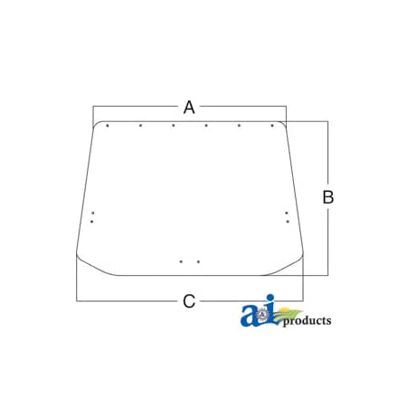 A & I Products Glass, Rear, Upper - Tinted 66" x46" x4.5" A-83904570
